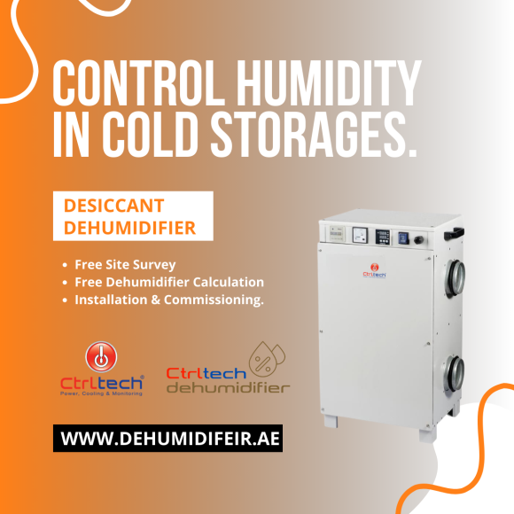 Dehumidifier for cold storage humidity control